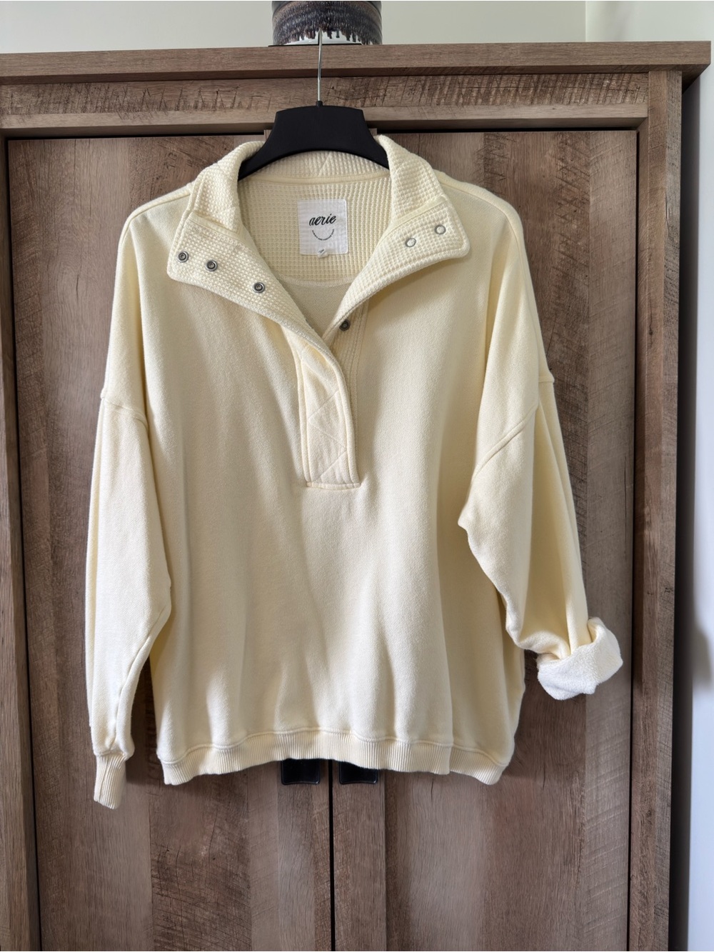 Aerie Front Snap Tunic Length Sweatshirt